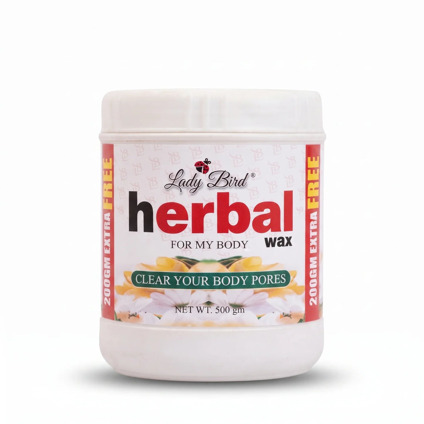 Herbal wax half kg jar with 200 grams extra total 700 grams - ladybirdcosmetic