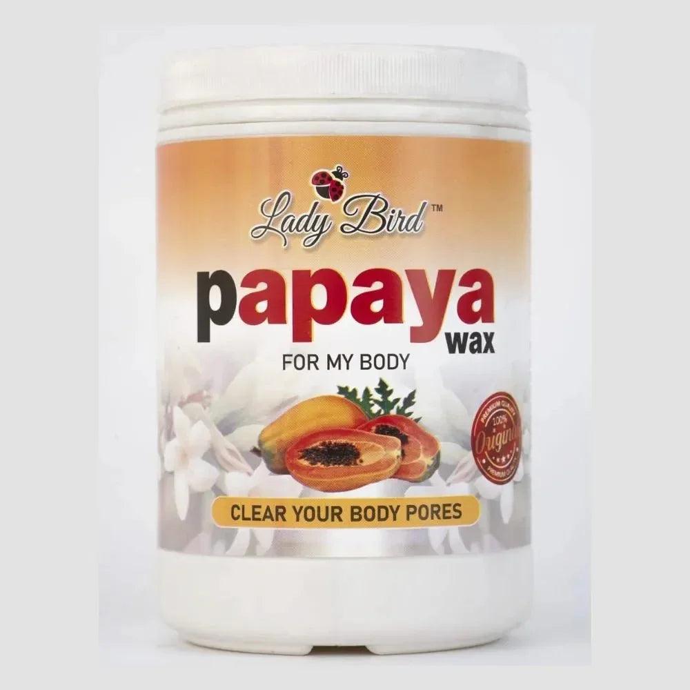 BUY 1kg PAPAYA wax Jar GET 1kg HERBAL Wax Jar FREE - ladybirdcosmetic