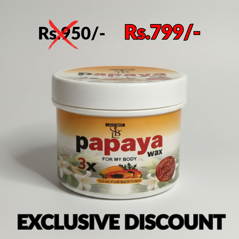 350gm papaya wax jar