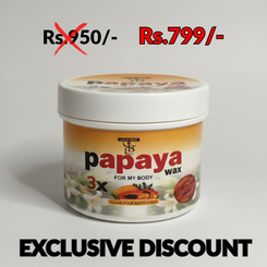 350gm papaya wax jar