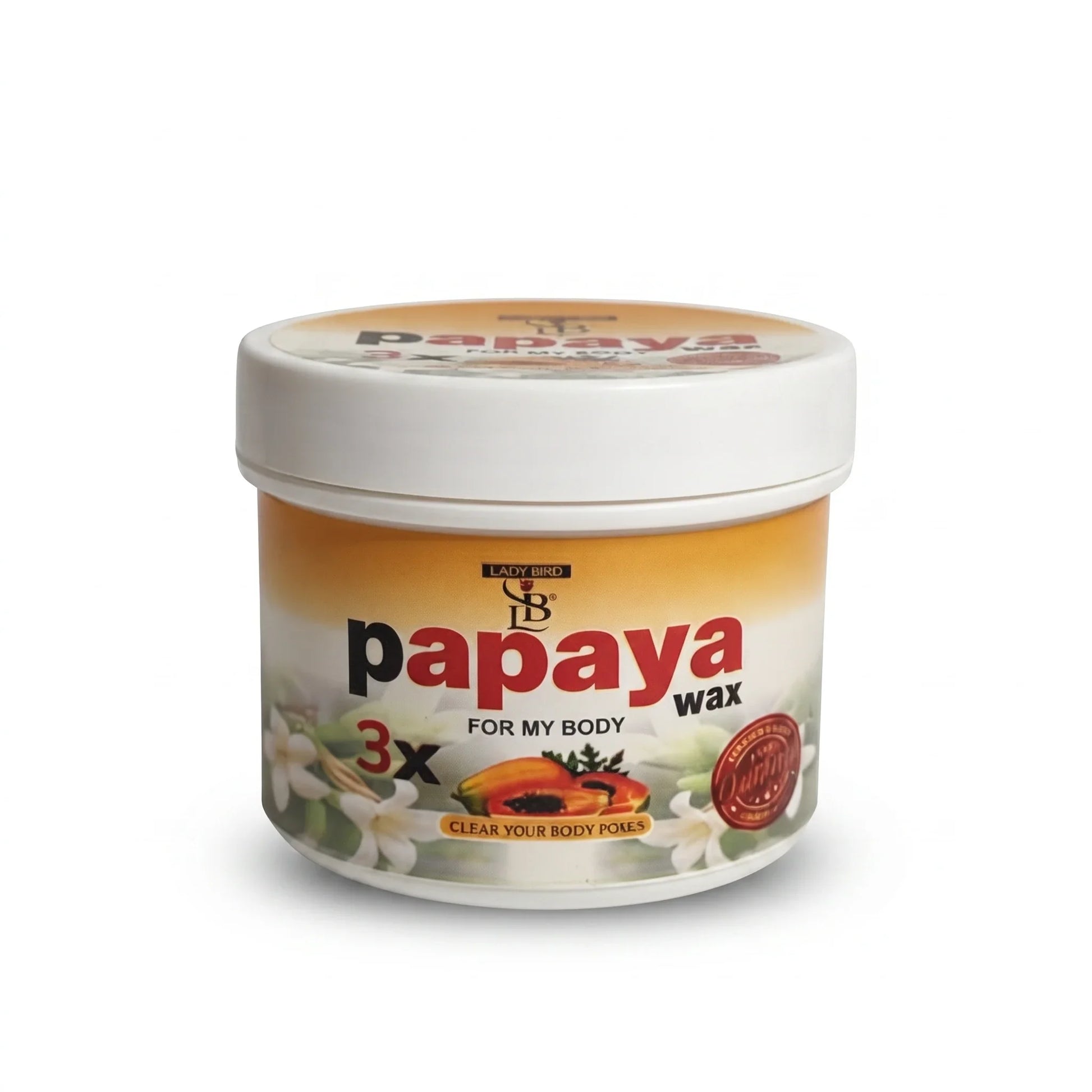 350gm papaya wax jar - ladybirdcosmetic