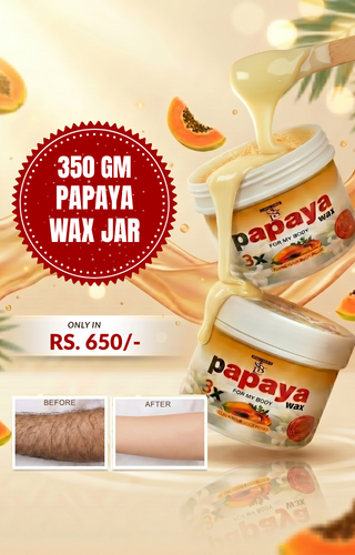 350gm papaya wax jar
