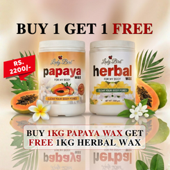 BUY 1kg PAPAYA wax Jar GET 1kg HERBAL Wax Jar FREE