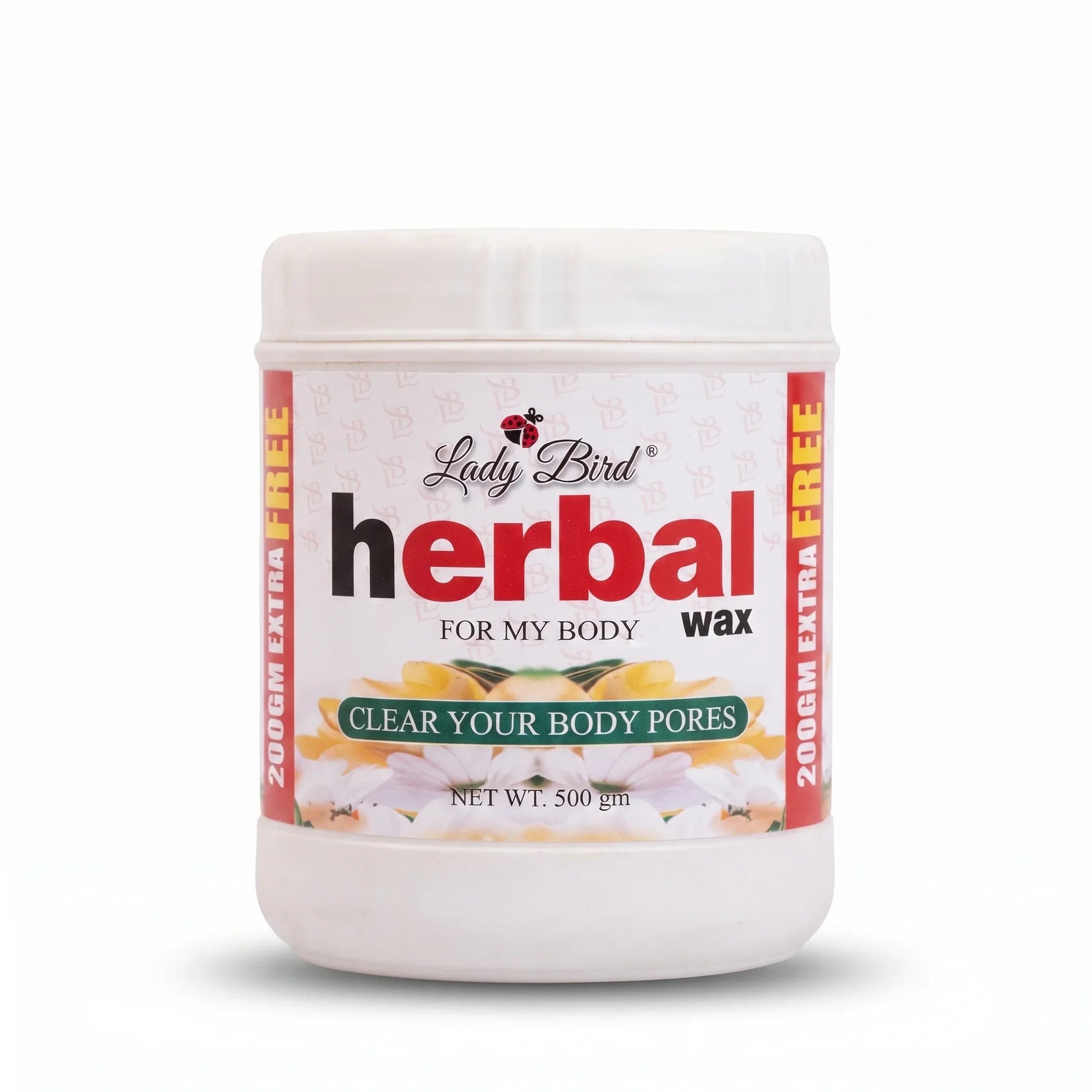 Herbal wax half kg jar with 200 grams extra total 700 grams - ladybirdcosmetic