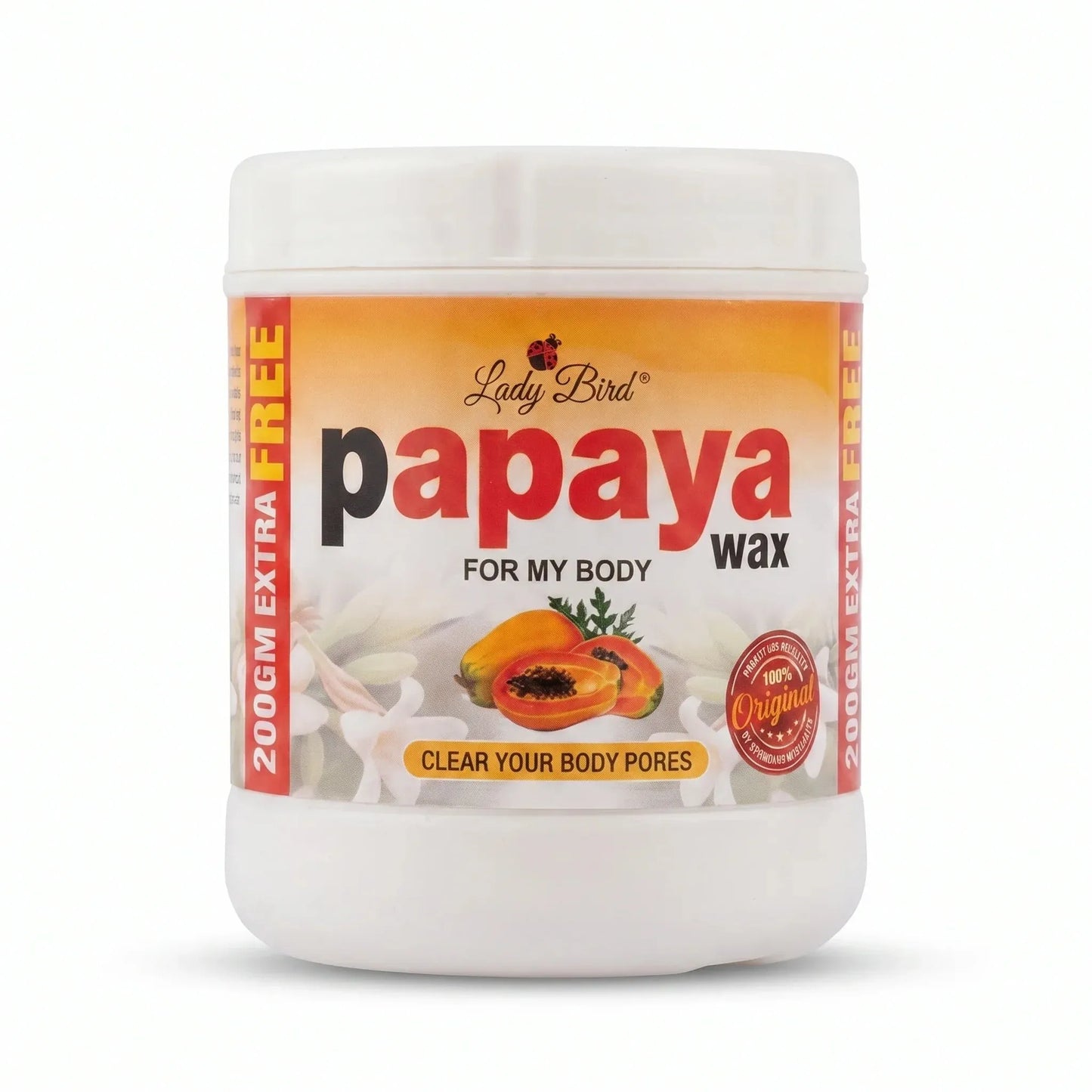 Half kg Papaya wax jar with 200 grams extra. Total 700 grams