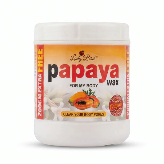 Half kg Papaya wax jar with 200 grams extra. Total 700 grams